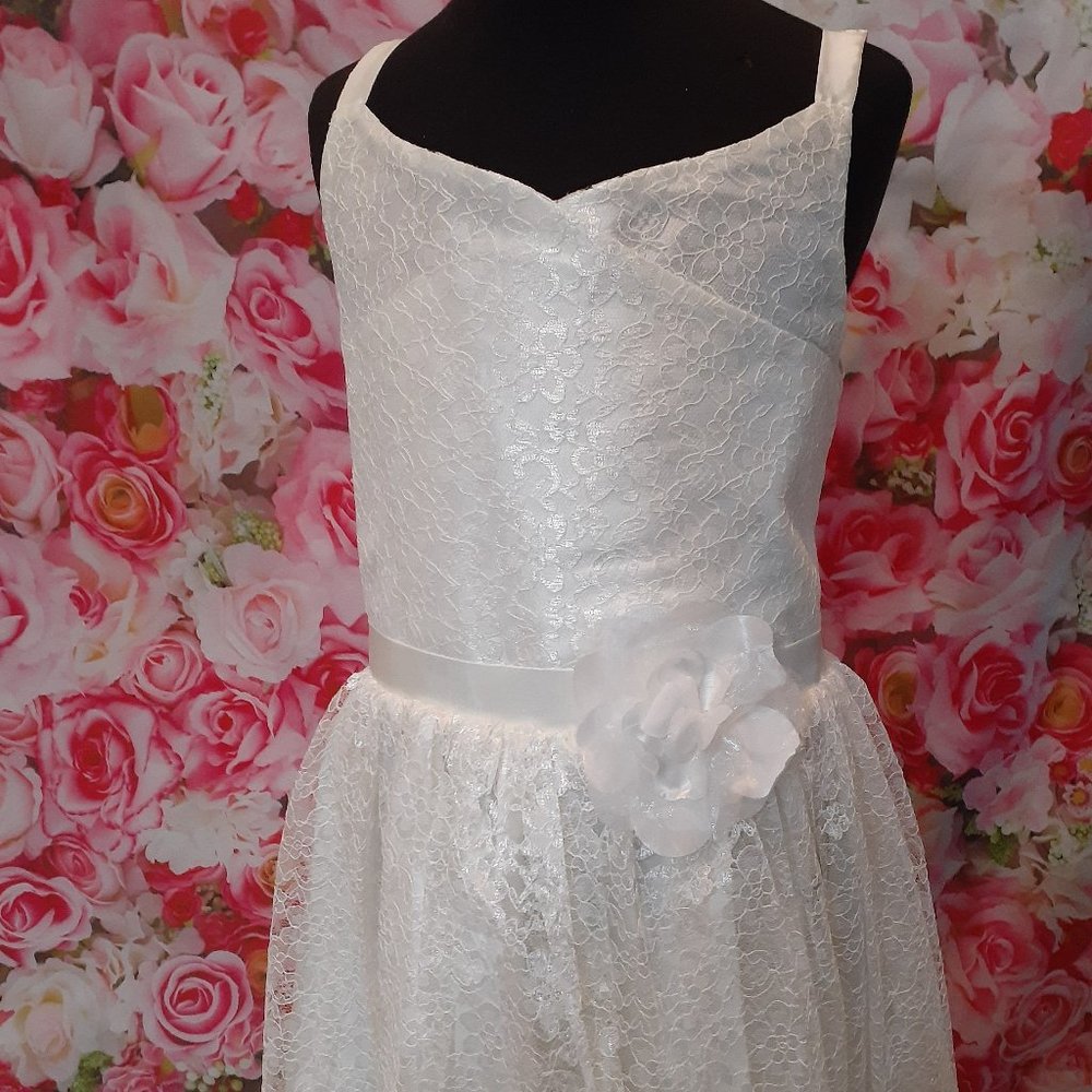 All Lace High-low Little Girl's Gown